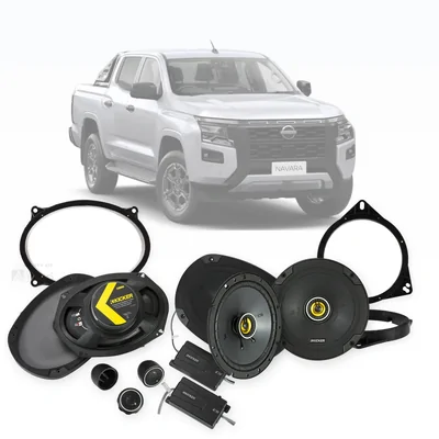 Nissan Navara D27 Kicker 6x9-Inch Front and 6.5-Inch Rear Speaker Upgrade Bundle 2025-Onwards