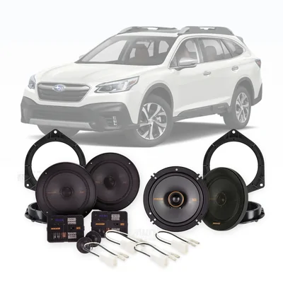 Subaru Outback Kicker 6.5-Inch Front and Rear Speaker Upgrade Bundle 2015-2020