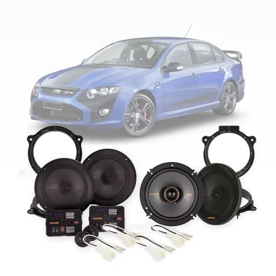 Ford Falcon FG Kicker 6.5-Inch Front and Rear Speaker Upgrade Bundle 2008-2011