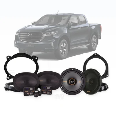 Mazda BT-50 TF Kicker 6x9-Inch Front and 6.5-Inch Rear Speaker Upgrade Bundle 2020-Onwards