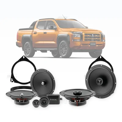 Mitsubishi Triton MV Focal 6.5-Inch Front and Rear Speaker Upgrade Bundle 2024-Onwards