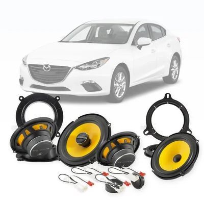 Mazda 3 Axela BM JL Audio 6.5-Inch Front and Rear Speaker Upgrade Bundle 2013-2016
