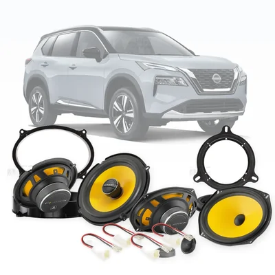 Nissan X-Trail T33 JL Audio 6x9-Inch Front and 6.5-Inch Rear Speaker Upgrade Bundle 2022-Onwards