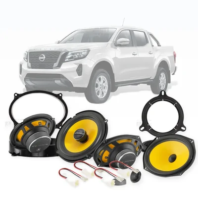 Nissan Navara D23 JL Audio 6x9-Inch Front and 6.5-Inch Rear Speaker Upgrade Bundle 2019-Onwards