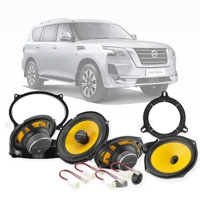 Nissan Patrol Y62 JL Audio 6x9-Inch Front and 6.5-Inch Rear Speaker Upgrade Bundle 2013-Onwards
