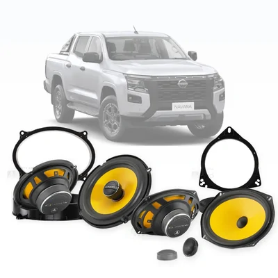 Nissan Navara D27 JL Audio 6x9-Inch Front and 6.5-Inch Rear Speaker Upgrade Bundle 2025-Onwards