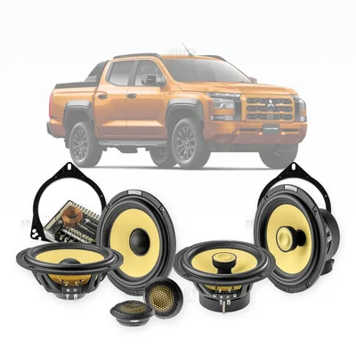 Mitsubishi Triton MV Focal 6.5-Inch Front and Rear Speaker Upgrade Bundle 2024-Onwards