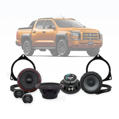 Mitsubishi Triton MV ESB Audio 6.5-Inch Front and Rear Speaker Upgrade Bundle 2024-Onwards