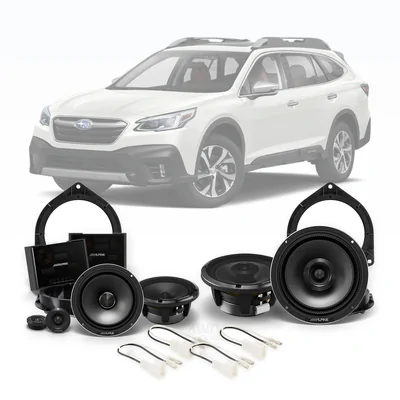 Subaru Outback Alpine 6.5-Inch Front and Rear Speaker Upgrade Bundle 2015-2020