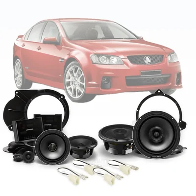Holden Commodore VE Series II Alpine 6.5-Inch Front and Rear Speaker Upgrade Bundle 2011-2012