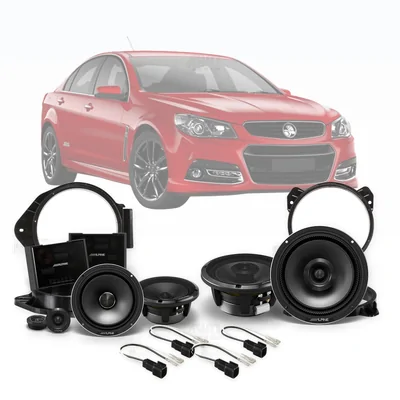 Holden Commodore VF Alpine 6.5-Inch Front and Rear Speaker Upgrade Bundle 2013-2017