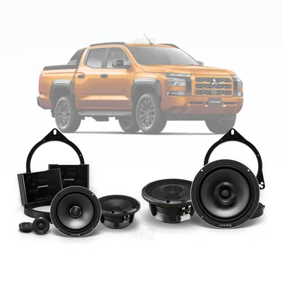Mitsubishi Triton MV Alpine 6.5-Inch Front and Rear Speaker Upgrade Bundle 2024-Onwards