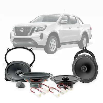 Nissan Navara D23 Focal 6x9-Inch Front and 6.5-Inch Rear Speaker Upgrade Bundle 2019-Onwards