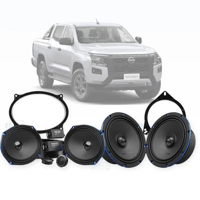 Nissan Navara D27 Audio Control 6x9-Inch Front and 6.5-Inch Rear Speaker Upgrade Bundle 2025-Onwards
