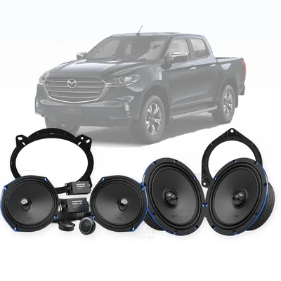 Mazda BT-50 TF Audio Control 6x9-Inch Front and 6.5-Inch Rear Speaker Upgrade Bundle 2020-Onwards