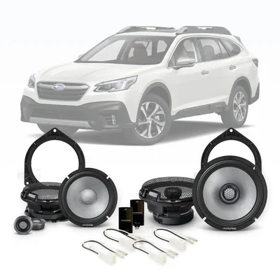 Subaru Outback Alpine 6.5-Inch Front and Rear Speaker Upgrade Bundle 2015-2020