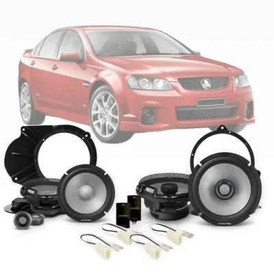 Holden Commodore VE Series II Alpine 6.5-Inch Front and Rear Speaker Upgrade Bundle 2011-2012