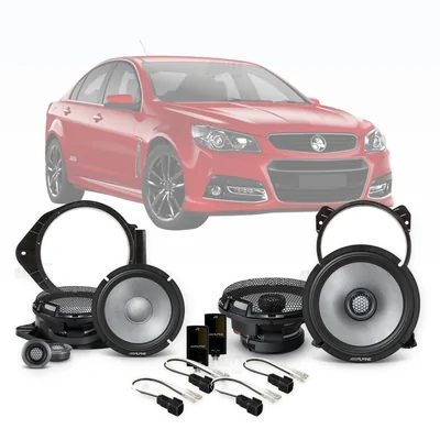 Holden Commodore VF Alpine 6.5-Inch Front and Rear Speaker Upgrade Bundle 2013-2017