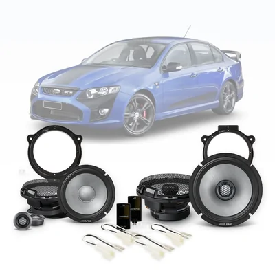 Ford Falcon FG Alpine 6.5-Inch Front and Rear Speaker Upgrade Bundle 2008-2011