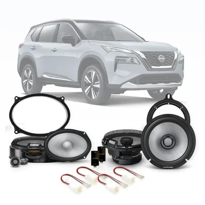 Nissan X-Trail T33 Alpine 6x9-Inch Front and 6.5-Inch Rear Speaker Upgrade Bundle 2022-Onwards