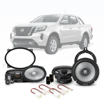 Nissan Navara D23 Alpine 6x9-Inch Front and 6.5-Inch Rear Speaker Upgrade Bundle 2019-Onwards