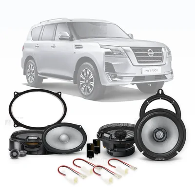 Nissan Patrol Y62 Alpine 6x9-Inch Front and 6.5-Inch Rear Speaker Upgrade Bundle 2013-Onwards
