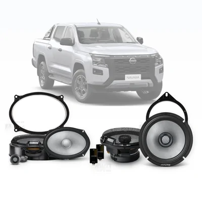 Nissan Navara D27 Alpine 6x9-Inch Front and 6.5-Inch Rear Speaker Upgrade Bundle 2025-Onwards
