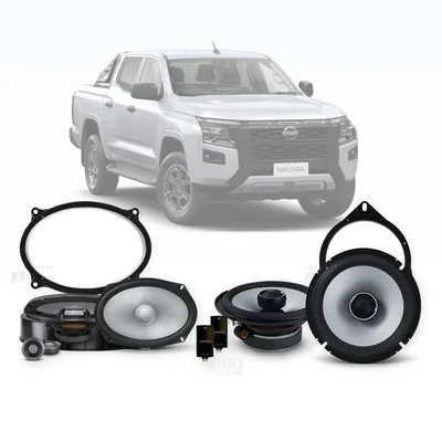 Nissan Navara D27 Alpine 6x9-Inch Front and 6.5-Inch Rear Speaker Upgrade Bundle 2025-Onwards