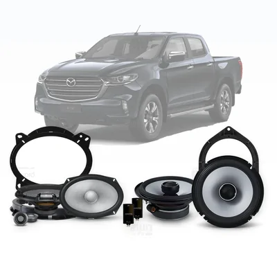 Mazda BT-50 TF Alpine 6x9-Inch Front and 6.5-Inch Rear Speaker Upgrade Bundle 2020-Onwards