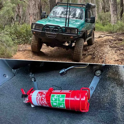 Razed Toyota LandCruiser 80 Series Fire Extinguisher Bracket