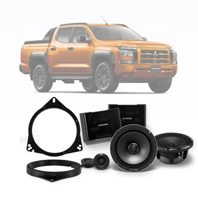 Mitsubishi Triton MV Alpine 6.5-Inch Front Speaker Upgrade Bundle 2024-Onwards