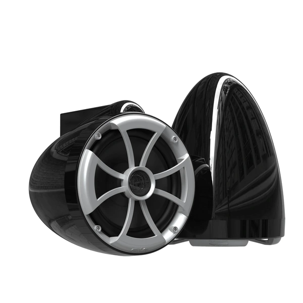 ICON8 Black V2 | Wet Sounds ICON Series 8" Black Tower Speakers X-Mount ( Mounting to Surface )
