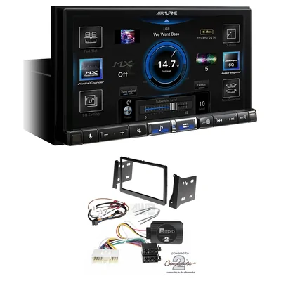 Alpine ILX-507A + Aerpro FP8018K - black Head Unit Upgrade Kit Fits Various Holden Vehicles
