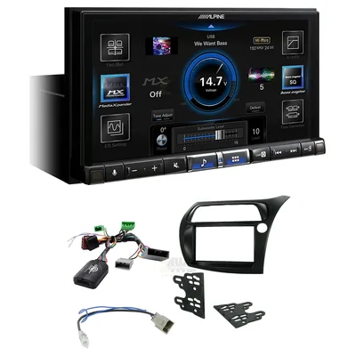 Alpine ILX-507A + Aerpro FP8030K - textured black Head Unit Upgrade Kit Fits Honda Civic 2006-2011 Hatchback