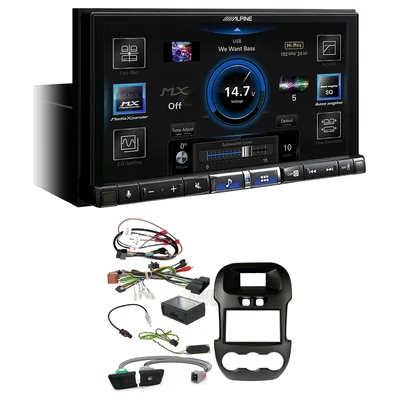 Alpine ILX-507A + Aerpro FP8083K - black Head Unit Upgrade Kit Fits Ford Ranger 2012-2015 PX