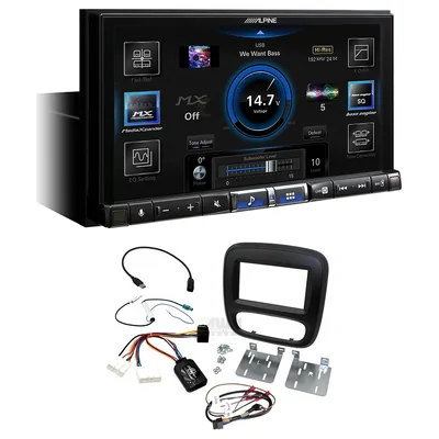 Alpine ILX-507A + Aerpro FP8132K - black Head Unit Upgrade Kit Fits Renault Trafic 2014- X82 (Headunit Dependant)