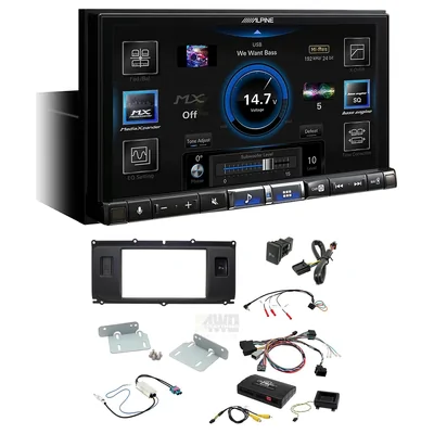 Alpine ILX-507A + Aerpro FP8200K - dark grey Head Unit Upgrade Kit Fits Landrover Range Rover 2011-2017 Evoque
