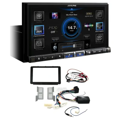 Alpine ILX-507A + Aerpro FP8241CK - black Head Unit Upgrade Kit Fits Toyota Hilux 2015-2020