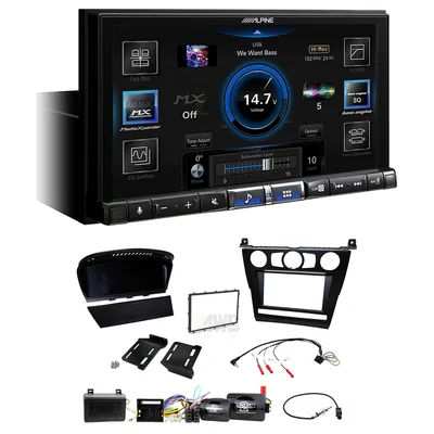 Alpine ILX-507A + Aerpro FP8300K - Head Unit Upgrade Kit Fits BMW 5 Series 2004-2010 E60, E61