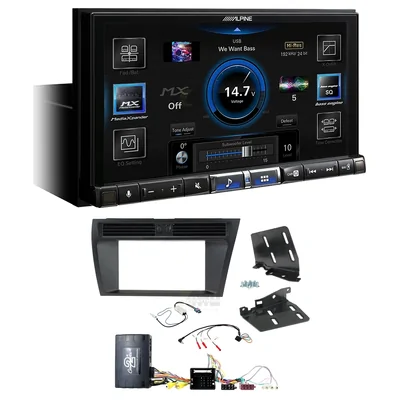 Alpine ILX-507A + Aerpro FP8491K - black Head Unit Upgrade Kit Fits Various Audi Vehicles