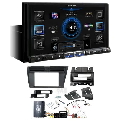 Alpine ILX-507A + Aerpro FP8492K - black Head Unit Upgrade Kit Fits Various Audi Vehicles