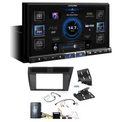 Alpine ILX-507A + Aerpro FP8494K - black Head Unit Upgrade Kit Fits Various Audi Vehicles