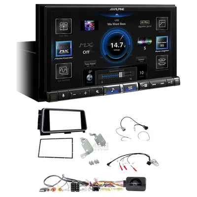 Alpine ILX-507A + Aerpro FP8495K - Head Unit Upgrade Kit Fits Nissan micra gloss black
