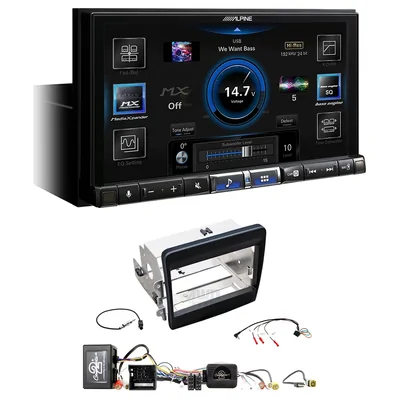 Alpine ILX-507A + Aerpro FP8517K - black Head Unit Upgrade Kit Fits Porsche 911 2012-2016 (991) (Headunit Dependant)