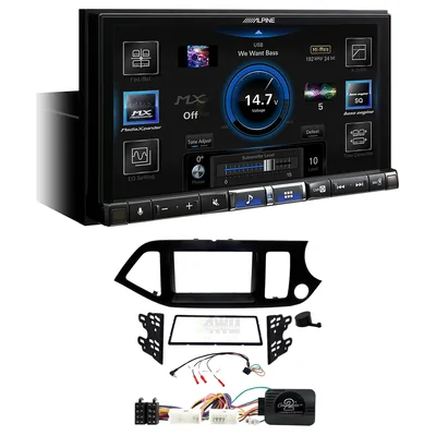 Alpine ILX-507A + Aerpro FP8552K - black Head Unit Upgrade Kit Fits Kia Picanto 2011-2017