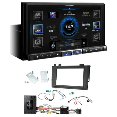 Alpine ILX-507A + Aerpro FP8556K - matte black Head Unit Upgrade Kit Fits Volkswagen Transporter T6.1 2020-