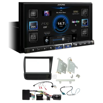 Alpine ILX-507A + Aerpro FP8559K - black Head Unit Upgrade Kit Fits Audi R8 2007-2015