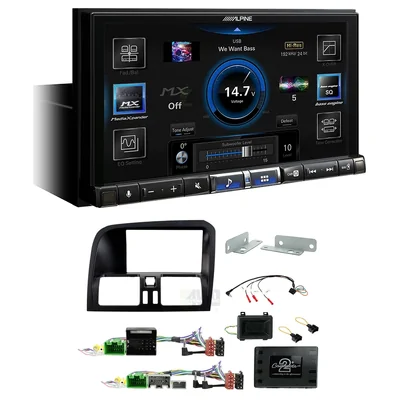 Alpine ILX-507A + Aerpro FP8564K - black Head Unit Upgrade Kit Fits Volvo XC60 2009-2017