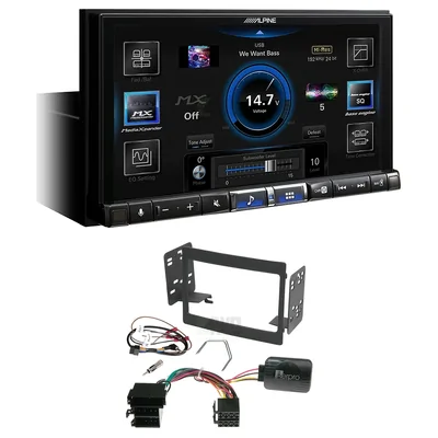 Alpine ILX-507A + Aerpro FP9056K - black Head Unit Upgrade Kit Fits Various Holden Vehicles