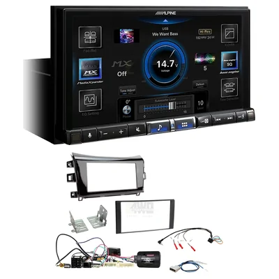 Alpine ILX-507A + Aerpro FP9109BK - Head Unit Upgrade Kit Fits Nissan Navara 2015-2020 D23 (Headunit Dependant)